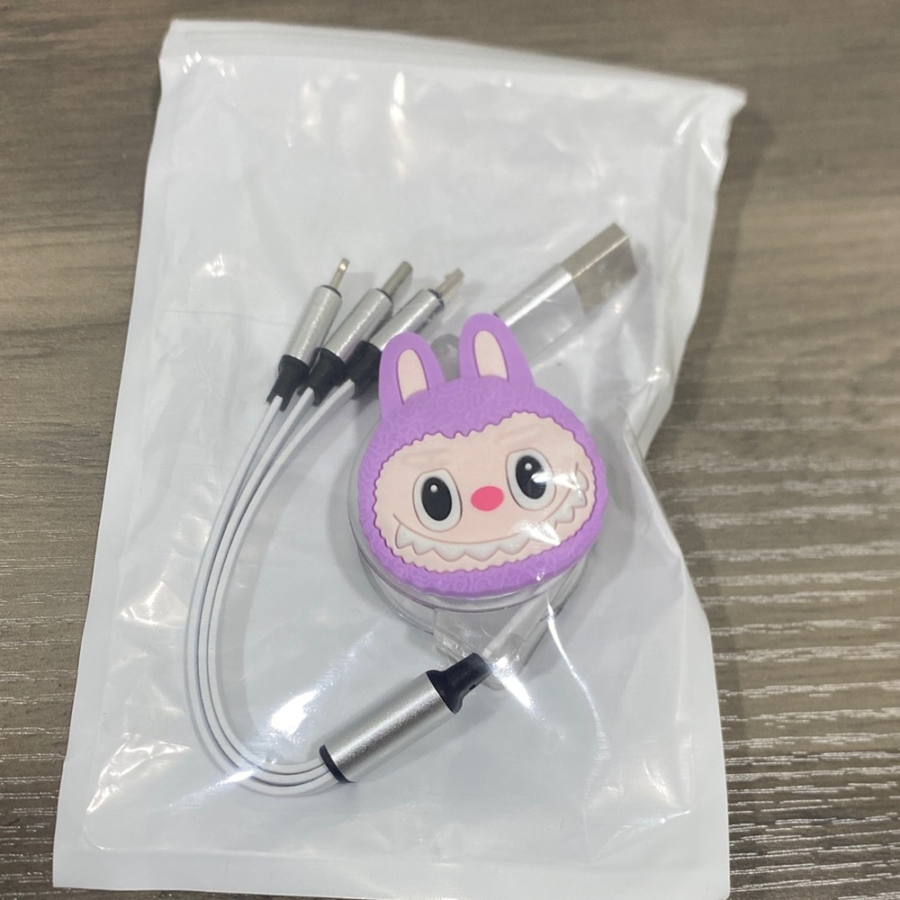 Purple  USB Charger Cable 3ft